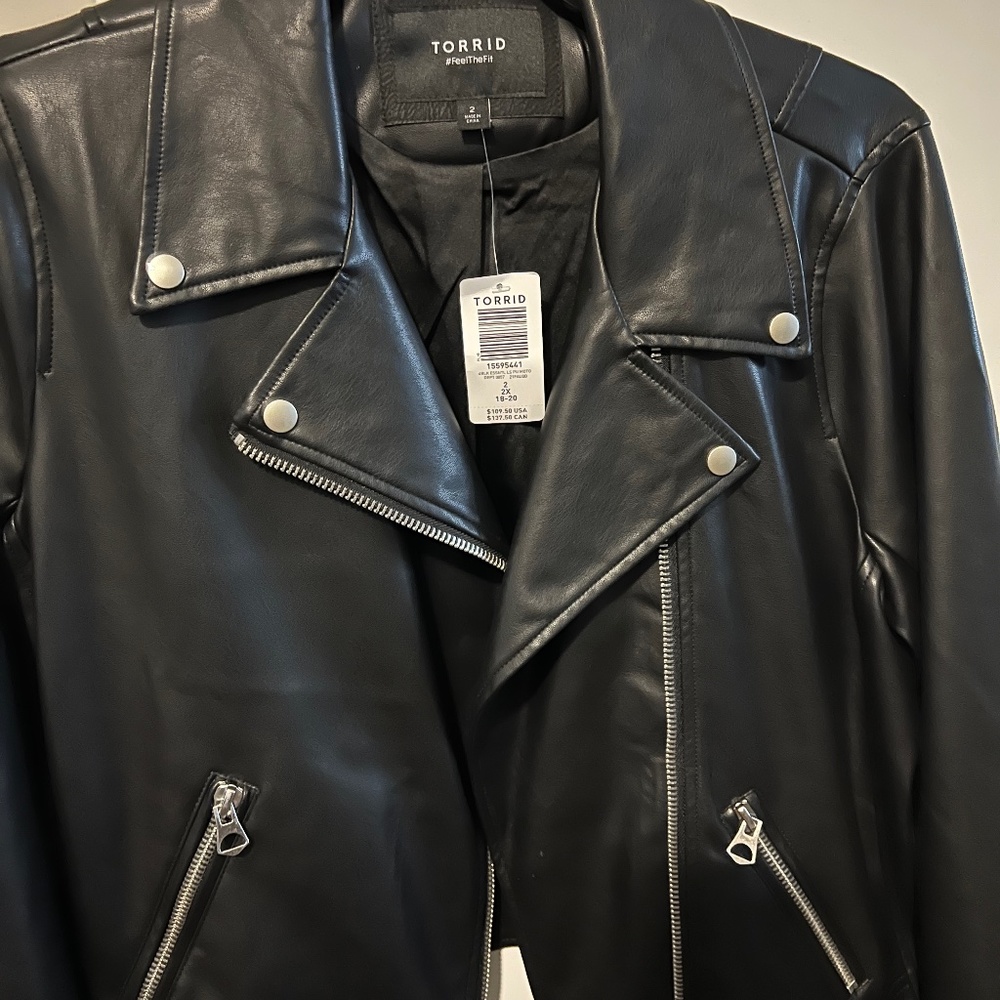 Black leather jacket